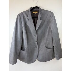 Alex Woman Plus Size Gray Mid weight Suit Jacket Size 16 W